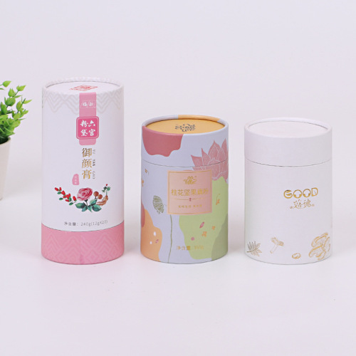 Tea Cans Packaging Gift Paper Tube Custom Logo