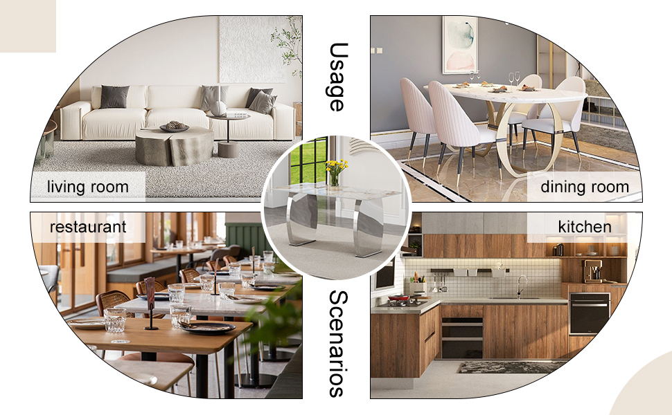 Stainless Steel Pedestal Dining Table