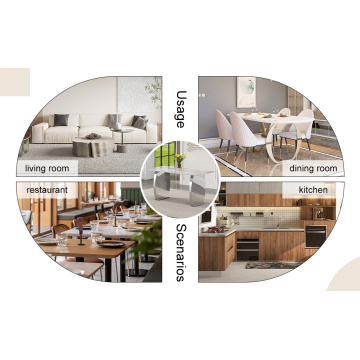 Modern Stainless Steel Pedestal Dining Table