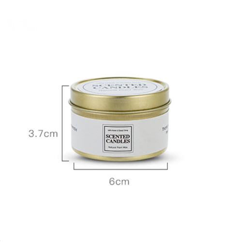 Decorative Metal round Tin with soy wax candle