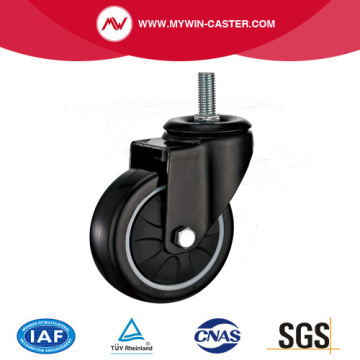 American Medium-light Duty Thread Stem Swivel PU Castor Wheel