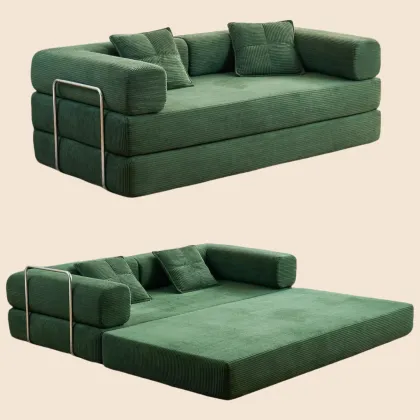 Convertible Corduroy Foldable Sleeper Sofa Bed