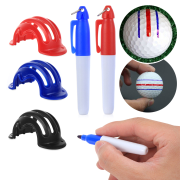 Low Price Golf Ball Marking Tools and Accessories Pack: Includes Triple Line Track 3 Line Marker, 2pcs Marker Pens, and Putting Positioning Aids