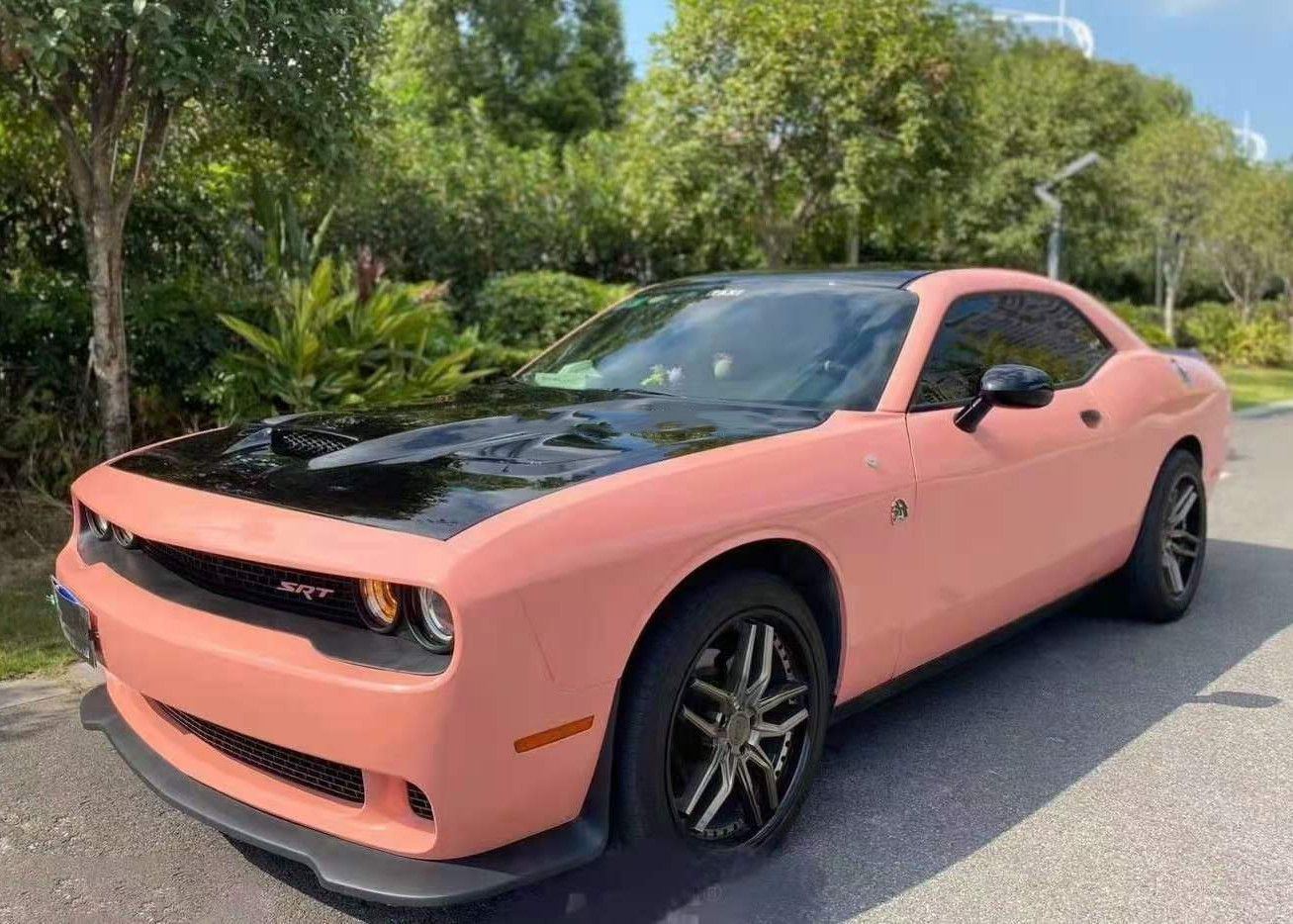 Envoltura de vinilo de durazno de carrocería de coche cristalino brillante