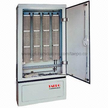 Outdoor 2,400-pair Copper Cabinet, SMC Housing, for LSA Module, with Base and Back Mount Frame