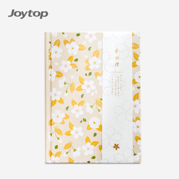 Joytop 9901 Cherry Blossom Sakura A5 Grid Hardcover Weekly Planner Notebook