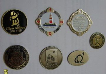 Metal Fashion Iron / Zinc Alloy Epoxy Coating Custom Ball Markers