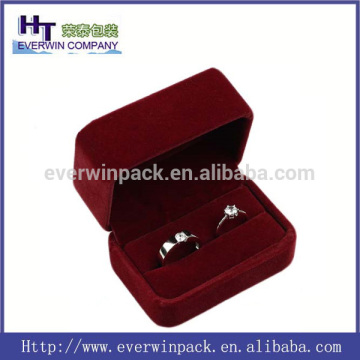 Hot selling velvet box for ring red velvet lined ring box velvet