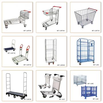 Heavy duty warehouse metal mesh furniture trolley