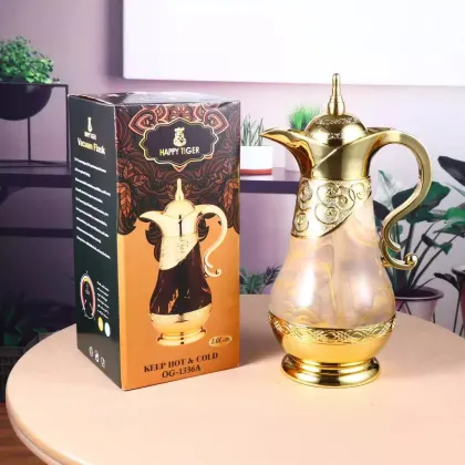 Arabic Coffee Pot 1000ml: Thermos Flask Insulated Tea Pot for Arabic Coffee