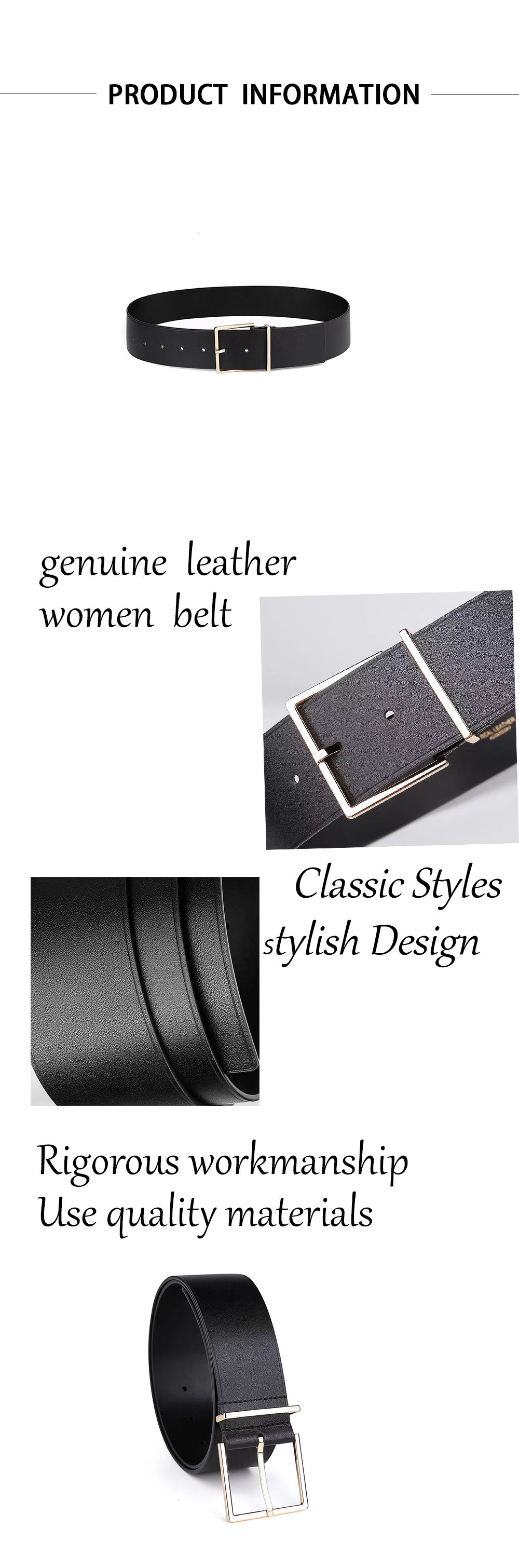 Ladies Wide Waist Belt