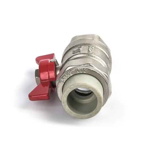 Forge Brass Valve White PPR brass ball valve butterfly handle 1/2 to 1 inch thread, brass ball valve
