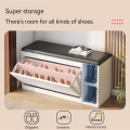 Light Luxury Shoe Cabinet With Seat Flip Door Shoe Bench Cabinet Household Entrance PU Leather Shoe Changing Stoolspot Bedroom L