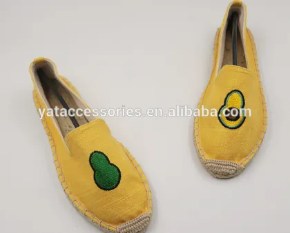 Lady Stylish Embroidery Canvas Espadrille Shoes