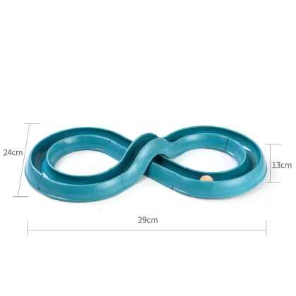 Sustainable Cat Ring and Tower of Tracks Interactive Toy Set - 3 Pcs