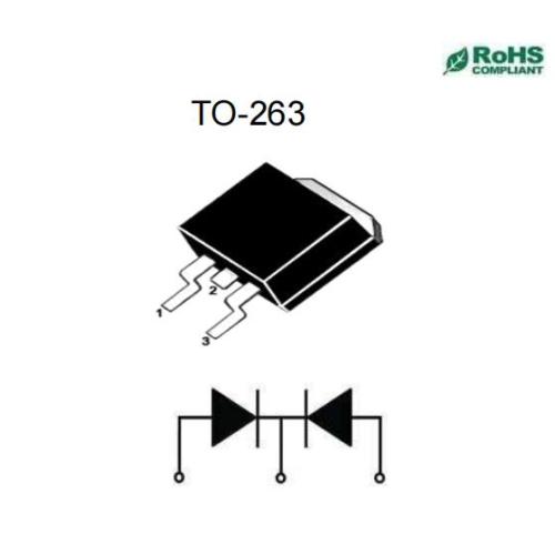 High Current Capability Fast Recovery Diode TO-263 MUR1620CT