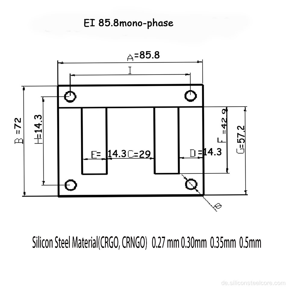 Laminierkern EI Core BS 76,2 H30A BAO