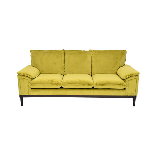 Factory direct sale modern 3 seater comfortable fabric yellow contemporary living room sofas