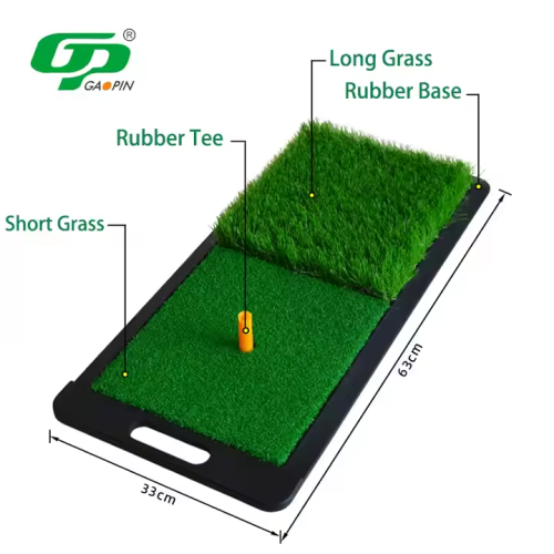 Dual-Turf Golf Mat with Anti-Slip Base