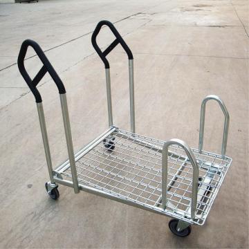 Heavy duty warehouse metal mesh furniture trolley