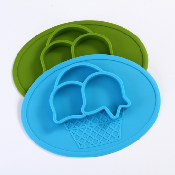 Пользовательские силиконовые тарелки в форме детского мороженого