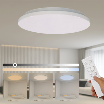 Modern Dimmable Acrylic Round LED Ceiling Light for Living Room and Bedroom