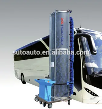 Mobile bus washing system