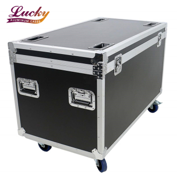 45\" Rubber-Lined Utility Truck Pack Transport Case with Heavy-Duty Casters