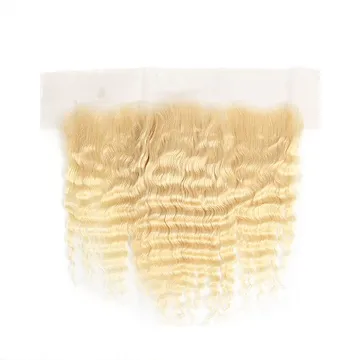 virgin cuticle aligned hair, wholesale indian human hair straight blonde 13x4 hd lace frontal deep wave