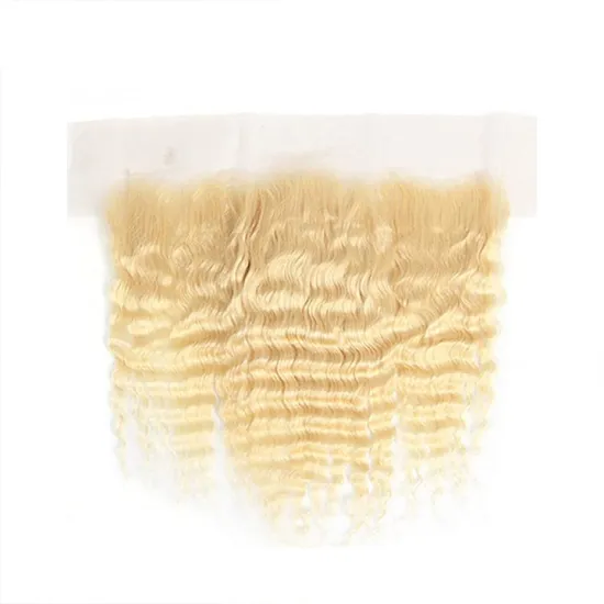 virgin cuticle aligned hair, wholesale indian human hair straight blonde 13x4 hd lace frontal deep wave
