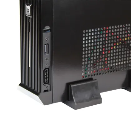 Black Mini Itx Desktop Case Noiseless With Usb , Audio Port