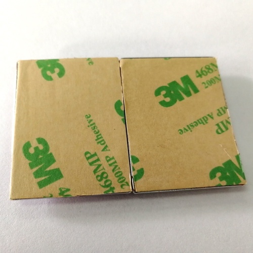 3M self adhesive backed thin rectangular block magnet