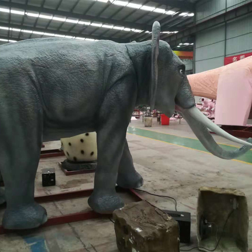 Life Size Elephant Statue Customized Animatronic Animal