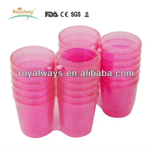 cheap PP thick wall plastic wine cup set