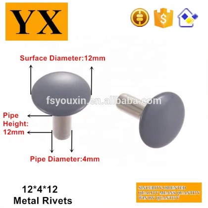 Factory Wholesaler: Spray Painted Metal 12mm Hollow Rivet Nut for Shoes