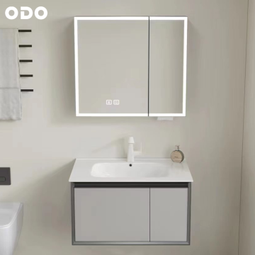 Wholesale Wall-Mounted Sink Cabinet with Double Bathroom Mirror Cabinet with Light