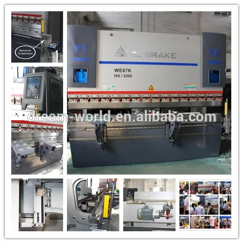 WE67K 125T/4000 6+1 axis cnc sheet metal bending machine , hydraulic bending machine CNC press brake