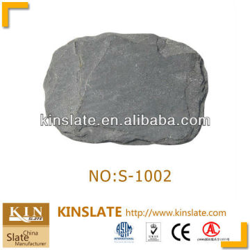 Kinslate Own Quarry and Factory Natural Stone Black Dark Grey Decorative Garden Stepping Stones