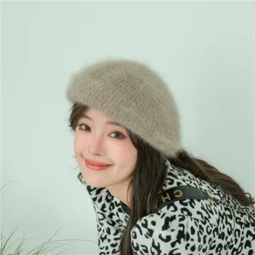 Vintage Woll Beret - warmer französischer Künstlerhut für Frauen