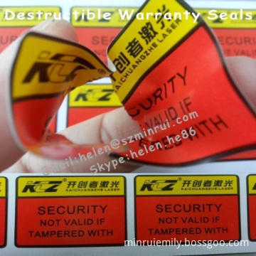 China Tamper Evident Destructible Labels For Box Package ...