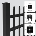 Clôture de lance en acier décorative en revêtement en PVC pour jardin