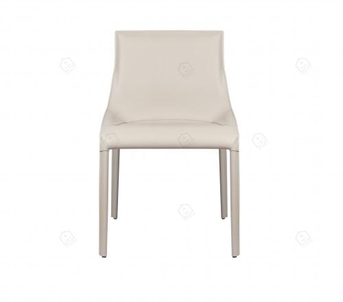 Cadeiras de couro minimalista italiano de sela branca Seattle