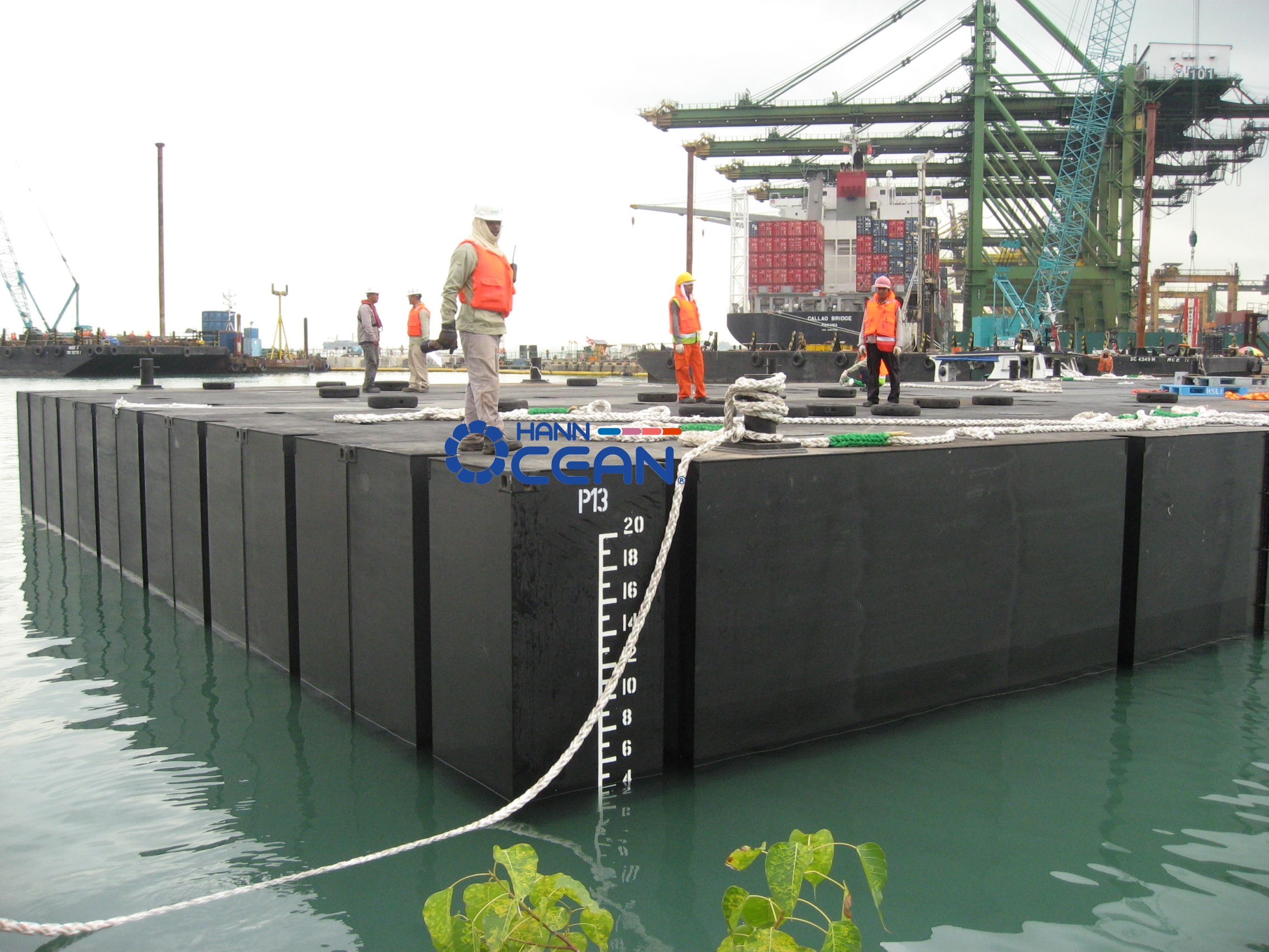 Modular Container Barge Iso Container Shaped Pontoons Modular Barge For Drilling