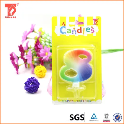 Online shop china birthday party decoration rainbow candle