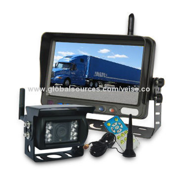 Wireless Camera System with Built-in 4CH Wireless 2.4GHz Receiver for Vehicle Security Surveillance