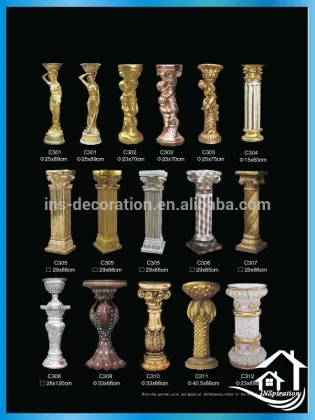 Elegance decorative golden pillars