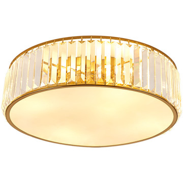 Modern Minimalist LED Crystal Ceiling Lamp for Bedrooms and Halls