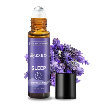 Custom Logo OEM 100% Natural Mix Blend Lavender Frankincense Relaxing Essential Oil Roll on Night Sleep Oils Beauty Products