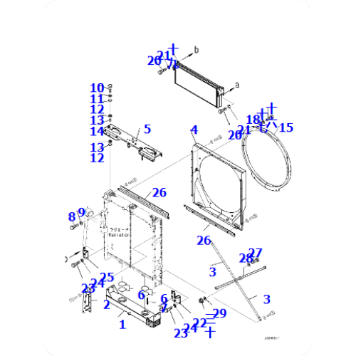 Wheel Loader WA500-7 Radiator Assembly 425-03-41300