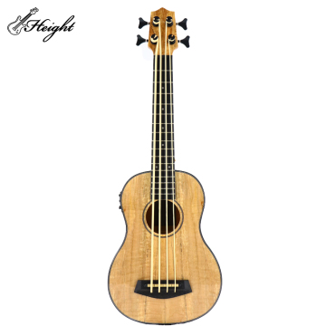 Professional 30 \ "Caoba U bajo con cuerpo de ukulele negro y camionetas de arce - Instrumento musical de alta calidad